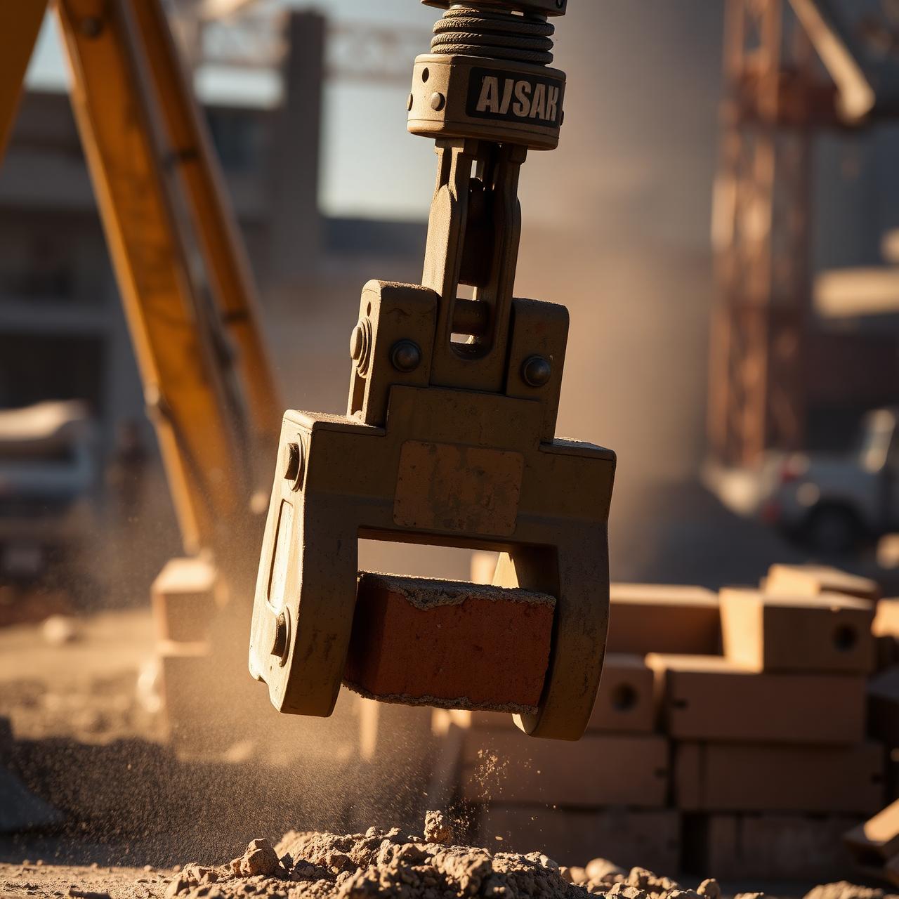 Hydraulic grabber claw lifting masonry